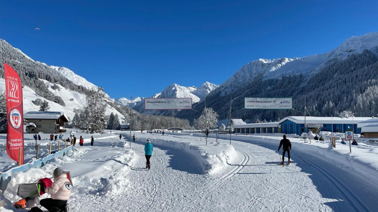 Ferienwohnung Mit Idyllischer Aussicht Klosters Exteriör bild